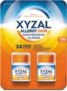 Xyzal Allergy Χάπια, 24ωρη Αλλεργία Ανακούφιση, αρχική δύναμη συνταγής, 55 κόμης (πακέτο του 2)