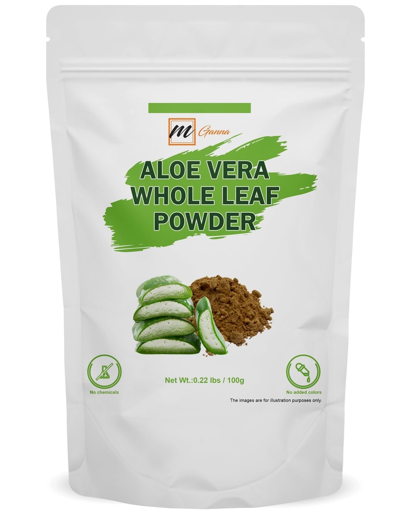 100% Φυσική σκόνη Aloe Vera Leaf Pure Aloe Barbadensis 0,22 LBS/100 Grams
