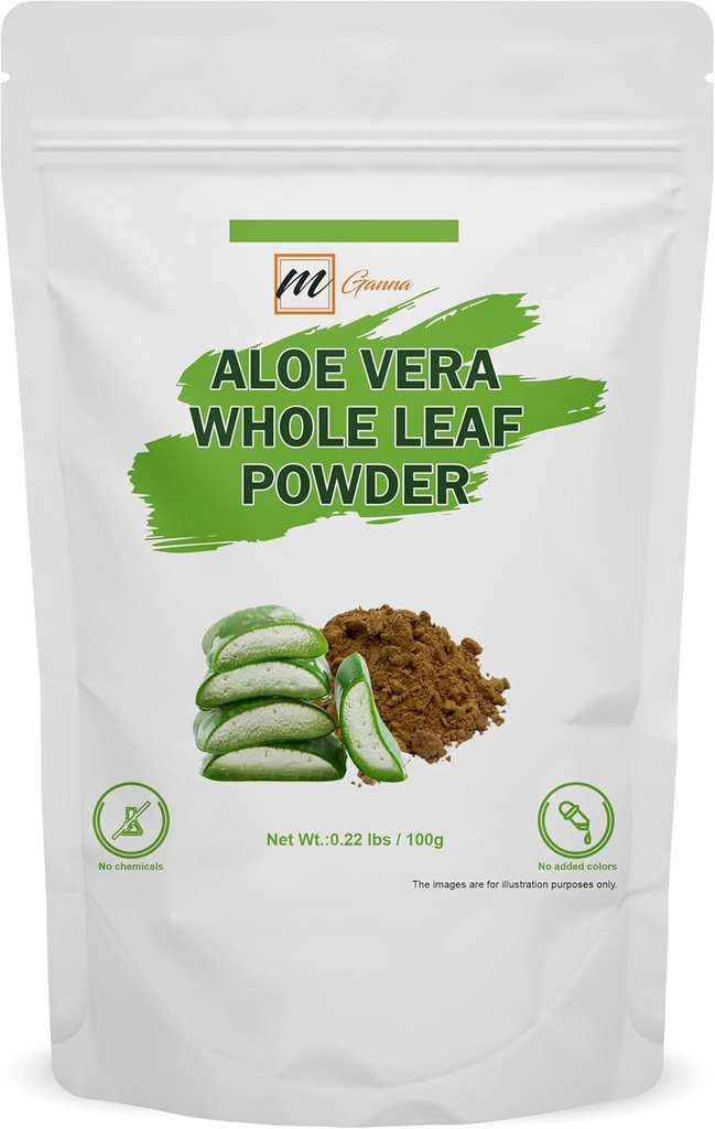 100% Φυσική σκόνη Aloe Vera Leaf Pure Aloe Barbadensis 0,22 LBS/100 Grams