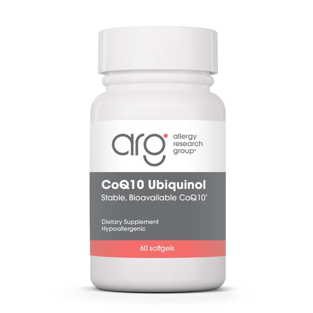 Ομάδα Έρευνας Αλλεργίας CoQH-CF Ubiquinol 100mg Συμπλήρωμα - Μη Οξιδοποιημένο CoQ10, Υποστηρίζει Καρδιαγγειακή Υγεία, Υποστήριξη ανοσοποιητικού συστήματος, Σταθερό, Βιοδιαθέσιμο, Softgels - 60 Count