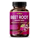 Grimed Beet Root with Grape Seed Extract, Maca Root, Red Spinach & Ashwagandha – 180 κάψουλες λαχανικών