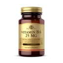 Solgar Vitamin B6 25 mg, 100 Tablets - Υποστηρίζει τον Ενεργειακό Μεταβολισμό, την Υγεία της Καρδιάς & το Υγιεινό Νευρικό Σύστημα - B Complex Supplement - Vegan, Gluten Free, Dairy Free, Kosher - 100 Servings