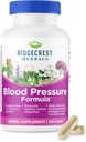 RidgeCrest Herbals Blood Pressure Herbal Formula, 12 Herbs, Poria Mushroom, Γαστροδία, Γαρδένια, για την καρδιά, αγγειώδη, Κυκλοφορία Υγεία (120 Κόμης)