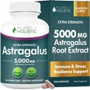 Astragalus Κάψουλες 5.000 mg - 250 Κάψουλες, 8+ Μήνας Προσφορά - Superior Strength Astragalus Root Extract 20:1 - Μη ΓΤΟ, χορτοφάγοι & Vegan Φιλικοί - Υποστηρίζει το ανοσοποιητικό σύστημα & Καρδιαγγειακό