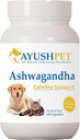 Ayush Pet Ashwagandha Κάψουλες για σκύλους & γάτες - Βιολογικό εκχύλισμα ρίζας Ashwagandha για ηρεμία και καθημερινή ισορροπία, συμπλήρωμα προσαρμογόνου ευεξίας για κατοικίδια ζώα, 500mg ανά κάψουλα - 120 κόμης