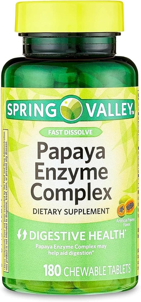 Papaya Enzyme Complex Μασώμενα δισκία Συμπλήρωμα διατροφής, 180 Count
