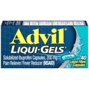 Advil Liqui-Gels Πόνος Αναπνευστήρας και πυρετός Μειωτής, Πόνος Ιατρική για Ενήλικες Με Ibuprofen 200mg Για Πονοκέφαλο, Πλάγιος Πόνος, Εμμηνορρυσιακός Πόνος και Ανακουφιστικός Πόνου - 40 Υγρά Καψάκια Γεμάτα