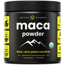 Βιολογική σκόνη Maca - Περουβιανή Grown Maca Blend με κίτρινες, μαύρες και κόκκινες ρίζες - Ζελατινοποιημένο για την ανώτερη βιοδιαθεσιμότητα - Φυσικό, Vegan & μη-GMO, 8oz