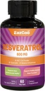 Resveratrol 600 mg, Trans-Resveratrol συμπλήρωμα, Αντιοξειδωτική υποστήριξη γήρανσης της υγείας, 60 κάψουλες