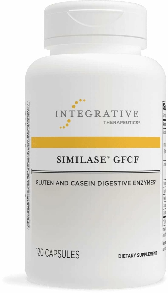 Ολοκληρωτικά Θεραπευτικά Similase GFCF - Digestive Enzyme Supplement for Adults - Υποστηρίζει Καζεΐνη & Γλουτένη Digestion* - Αέριο & Αναπλήρωση Υποστήριξη* - Γαλακτοκομικά Χωρίς & Vegan - 120 Count (60 Servings)