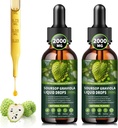 (2 Pack) Soursop Graviola Liquid Drops 2000mg, 98% Absorption for Cell Support & Regeneration, Immune Boost, Liver, Herbal Goodness, Soursop Bitters Liquid-Sugar/Gluten Free, Natural Flavor, 4 Fl Oz