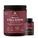 Αρχαία διατροφή Multi Collagen Advanced Lean Κάψουλες, 90 Count + Multi Collagen Protein Powder, Unflaved, 40 εξυπηρετούν