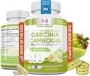 100% Pure Garcinia Cambogia Extract με 95% HCA - Διαχείριση Καβουριών Τροφίμων - Best Carb Blocker για γυναίκες & άνδρες - Max Strength Garcinia Cambogia Ακατέργαστα χάπια διατροφής Made in USA - 60 κάψουλες λαχανικών