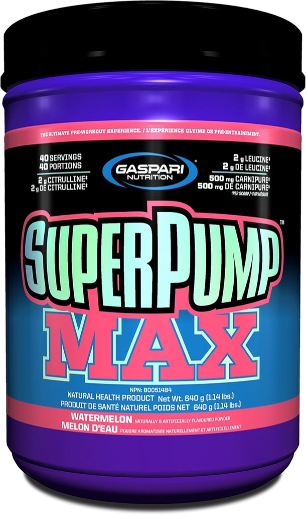 Διατροφή Gaspari Superpump Max, Καρπούζι, 1.41-Pounds