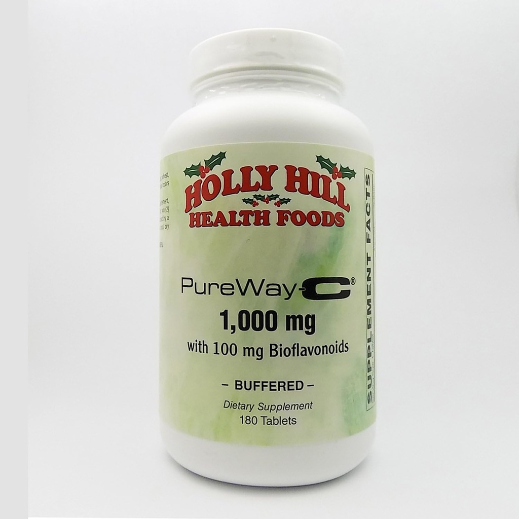 Holly Hill Health Foods, PureWay- C 1000 MG με 100 MG Bioflavonoids, Buffered, 180 Tablets