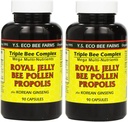 YS Eco Bee Farms, Royal Jelly Bee Γύρη Πρόπολη συν κορεάτικο Ginseng, 90 κάψουλες (2Pack)