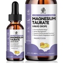 Μαγνήσιο Taurate Liquid Drop για τη λειτουργία των μυών, Nerve και την υποστήριξη της υγείας της καρδιάς, συμπλήρωμα μαγνησίου υψηλής απορρόφησης με B6, CoQ10, Vegan, μη-GMO, Γλουτένη / Χωρίς ζάχαρη γεύση ανανά, 2 Fl Oz