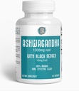 ASHWAGANDHA 1300 mg οργανικής ρίζας με μαύρο πιπέρι. Φυσικό άγχος και Mood συμπλήρωμα υποστήριξης 120 κάψουλες