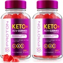 NutraRize (πακέτο των 2 Proton Keto+ ACV Gummies Σύνθετη υγεία βάρους 1000 MG, συμπλήρωμα μέγιστης αντοχής, Proton Keto Gummy, Gomitas Κριτικές (120 Gummies)