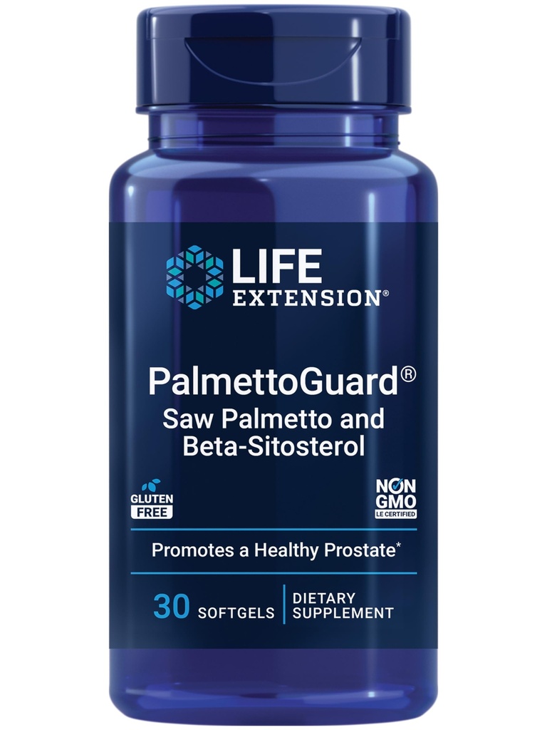 Επέκταση ζωής PalmettoGuard Saw Palmetto & Beta-Sitosterol – Υποστηρίζει υγιή λειτουργία Prostate & ορμονών Μεταβολισμός Υγεία – Συμπληρώματα για τους άνδρες - χωρίς γλουτένη, μη GMO – 30 softgels