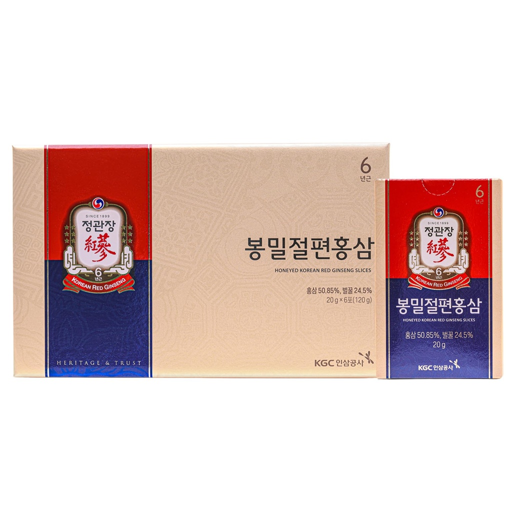 Μέλι Korean Red Ginseng Slices, Ενίσχυση της Φυσικής Ενέργειας, Απόδοσης και Ασυλίας - 6 Pack