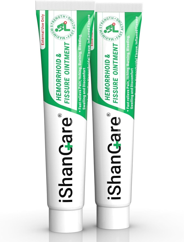 Ishancare Κρέμα αιμορροΐδων, Αιμορροΐδης & Φυματίωση Θεραπεία Αλοιφή Επιπλέον δύναμη, ανακούφιση πρωκτικό πόνο, φαγούρα, αιμορραγία, πρήξιμο, δυσφορία, φυσικά βότανα ταχείας δράσης συστατικά, Περιέχει βιταμίνη Ε