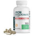Bronson Iron Bisglycinate 25 mg Gentle on The Stomach, υποστηρίζει την ενέργεια & υγιής παραγωγή ερυθρών κυττάρων αίματος - μη-συντηρητική φόρμουλα - μη ΓΤΟ, 180 κάψουλες χορτοφάγων