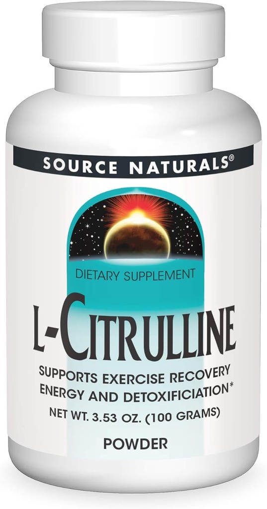Source Naturals L-Citrulline σκόνη, υποστηρίζει την αποκατάσταση της άσκησης, την ενέργεια, και την αποτοξίνωση - 100g