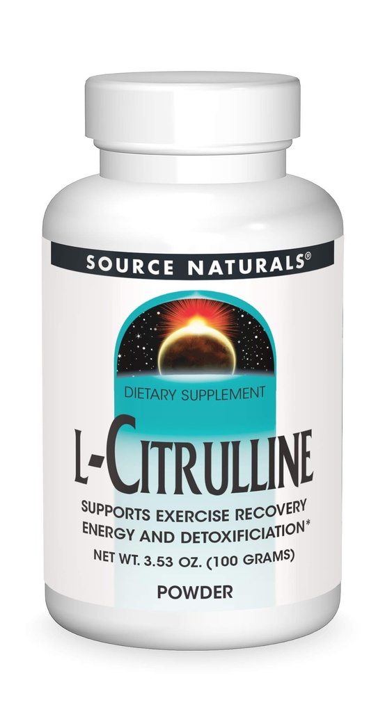 Source Naturals L-Citrulline Powder, Supports Exercise Recovery, Energy, and Detoxification - 100g