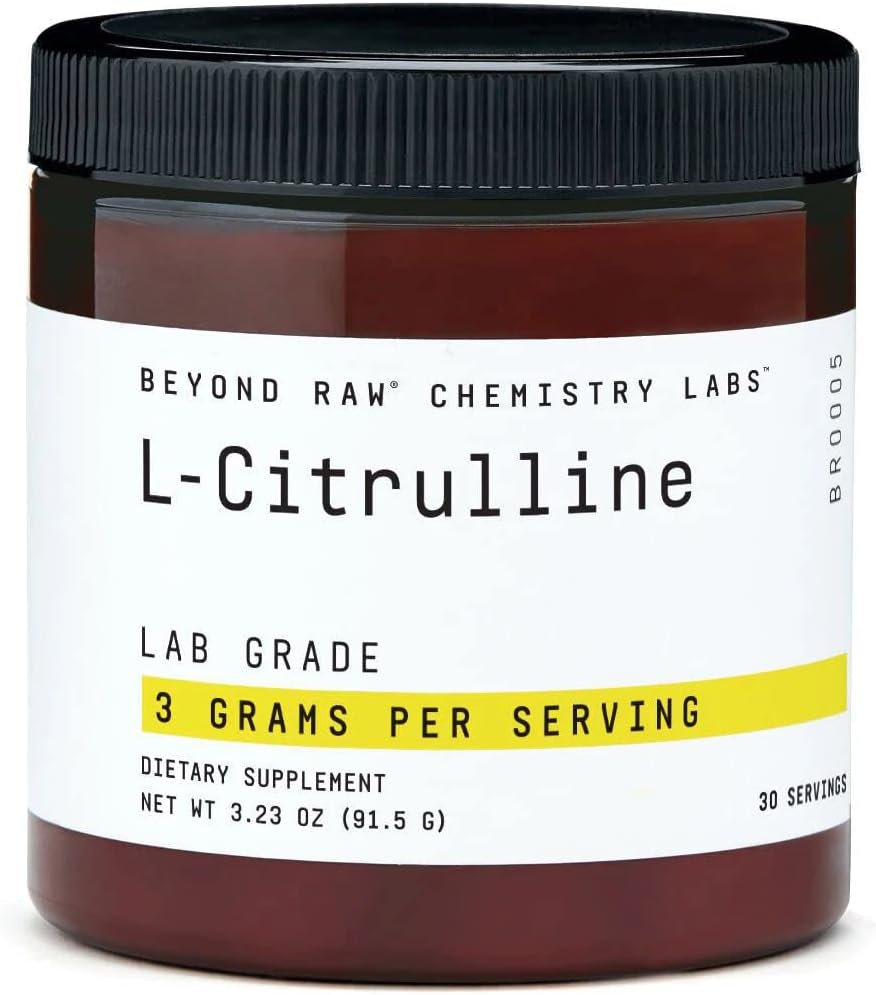 BEYOND RAW Εργαστήρια Χημείας L-Citrulline σκόνη, υποστηρίζει κορυφαία απόδοση, 30 εξυπηρετήσεις