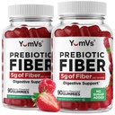 Yum-Vs - Prebiotic Fiber Gummies για ενήλικες & παιδιά - 5g Digestive Aid Gummy Fiber Συμπλήρωμα - Keto Friendly Prebiotic Daily Fiber Supplement for Women & Men - No Sugar Added Dietary Fiber (90 Count)