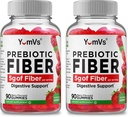 Yum-Vs - Prebiotic Fiber Gummies για ενήλικες & παιδιά - 5g Digestive Aid Gummy Fiber Συμπλήρωμα - Keto Friendly Prebiotic Daily Fiber Supplement for Women & Men - No Sugar Added Dietary Fiber (90 Count)
