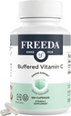 FREEDA Buffered Vitamin C 500mg – Μη Ακιδικό Ασκορβικό Ασβέστιο – Ανοσολογική Υποστήριξη & Αντιοξειδωτικό – Kosher, Απαλό στο στομάχι – 100 Κάψουλες