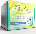 Global Health Trax GHT - FiveLac Lemon Probiotic Powder Drink Mix, Probiotics for Women, Men, Kids - Smooth Digestive Support & Elimination – Relieve Constipation & Gas - 60 Packets, 3.18 Oz, Non-GMO