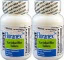 Floranex Προβιοτικό για την υγεία του παχέος εντέρου Γενόσημο για Lactinex 50 δισκία ανά συσκευασία φιάλης των 2 Σύνολο 100 δισκίων