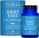FRISKA Dairy Ease | Digestive Enzymes and Probiotics Supplement | Promotes Better Digestion | Natural Lactose Intolerance Relief & Support | 30 Capsules