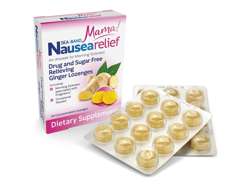 Sea-Band Ginger Mama Lozenges, ναρκωτικά και ζάχαρη δωρεάν, για την κίνηση Ασθένεια και ναυτία ανακούφιση *