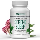 American Nutriceuticals - Serene Sleep Aid - με Μελατονίνη & Μαγνήσιο - All Natural Sleep Aid for Adults -Long-Lasting - 60 Κάψουλες -30 Ημέρα προσφοράς