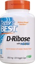 Doctor's Best D-Ribose, υποστηρίζει ATP παραγωγή ενέργειας, μη GMO, χωρίς γλουτένη, χωρίς σόγια, Vegan 120 Veggie Caps
