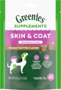 Greenies Sensitive Care Skin and Coat Supplement for Dogs with Fish Oil for Dogs Chicken-Free Formula Dog Supplement, Φυστικοβούτυρο Γεύσης, 40-Count Soft Chews