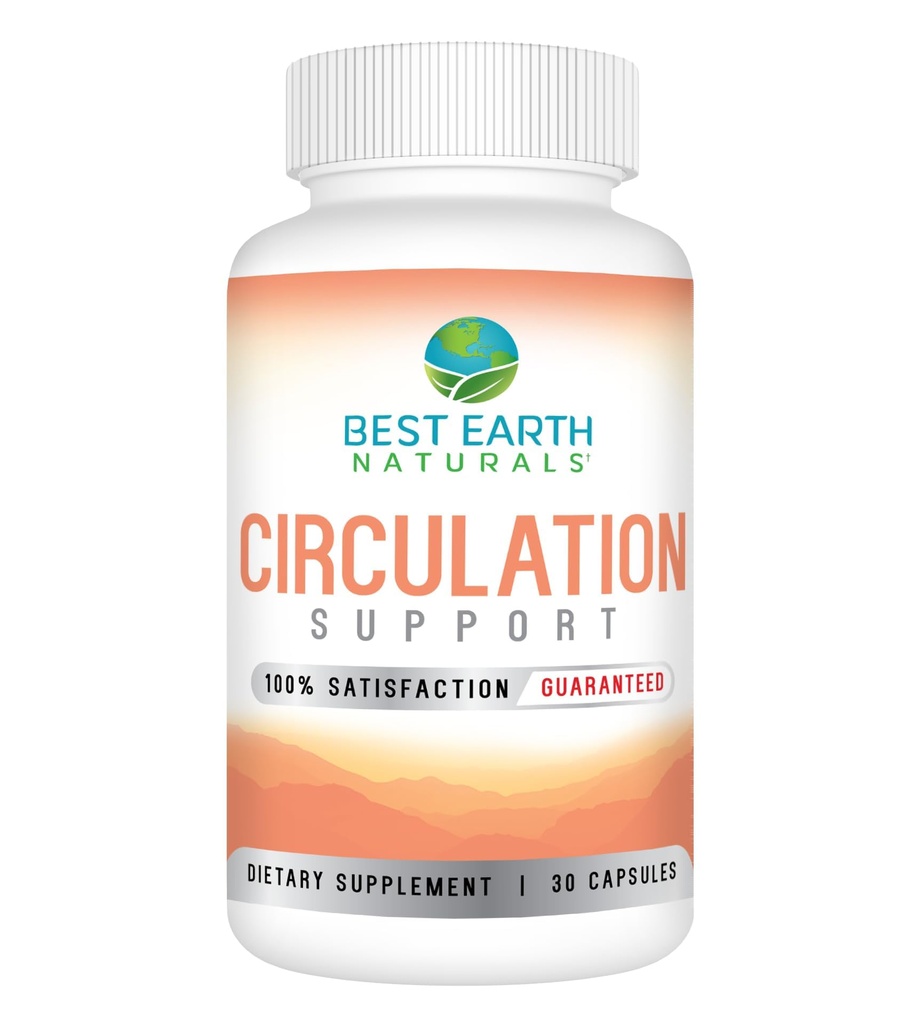 Best Earth Naturals Circulation Supplement - Ισορροπημένη Φόρμουλα για Βέλτιστη Κυκλοφορική Υποστήριξη - 30 Κάψουλες (30-Ημέρα προσφοράς)