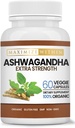 Ashwagandha Root Extra Strength – 60 Χορτοφαγικές κάψουλες – Υποστηρίζει το άγχος, τη διάθεση, και την ανοσοποιητική υγεία – Formated for Enhanced Absorpation – Μη ΓΤΟ συμπλήρωμα βοτάνων