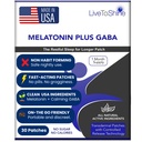 Live To Shine Melatonin Sleep Patches with GABA - 5mg Melatonin + 5mg GABA for Calm, Restful Sleep -12-Hour Slow Release Transdermal Patch - 30 Patches - No Pills or Gummies
