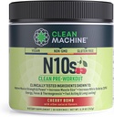 CLEAN MACHINE N10s Plant-based Pre Workout Powder - Vegan Energy Supplement with 3 Clinically Tested Patented Ingred Συστατικά για το μέγεθος των μυών, τη δύναμη, την αντλία και την αντοχή - Μη ΓΤΟ, 30 εξυπηρετήσεις