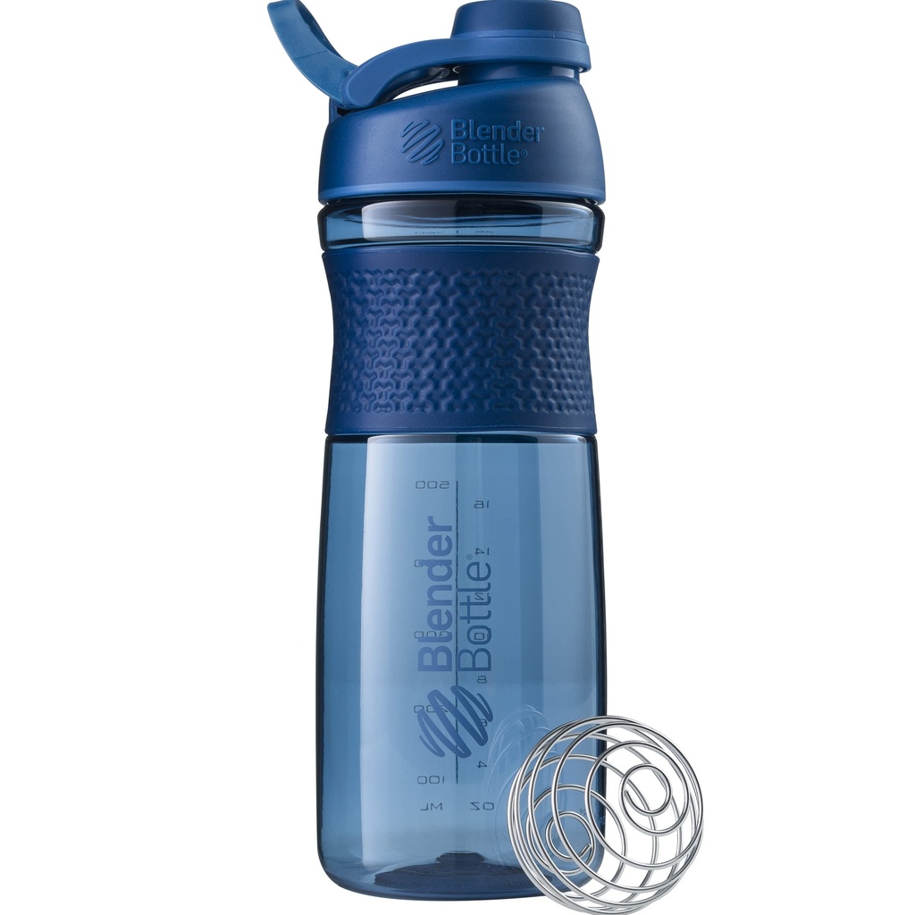 BlenderBottle SportMixer Shaker μπουκάλι Ιδανικό για τις πρωτεΐνες Shakes και προ προπόνηση, 28-Ounce, Ναυτικό