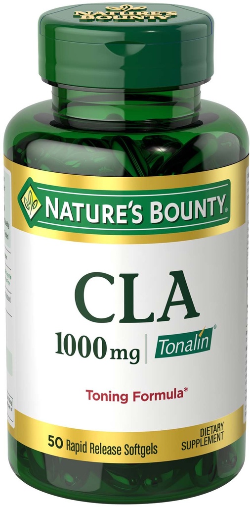 Τα χάπια Bounty Tonalin της φύσης και συμπλήρωμα διατροφής, διατροφή και υποστήριξη σώματος, 1000 mg, 50 Softgels ταχείας απελευθέρωσης