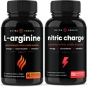 Κάψουλες L-αργινίνης και κάψουλες Nitric Charge 2 Pack Bundle