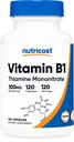 Nutricost Βιταμίνη Β1 (Θιαμίνη) 100mg, 120 κάψουλες - Χωρίς γλουτένη και μη ΓΤΟ