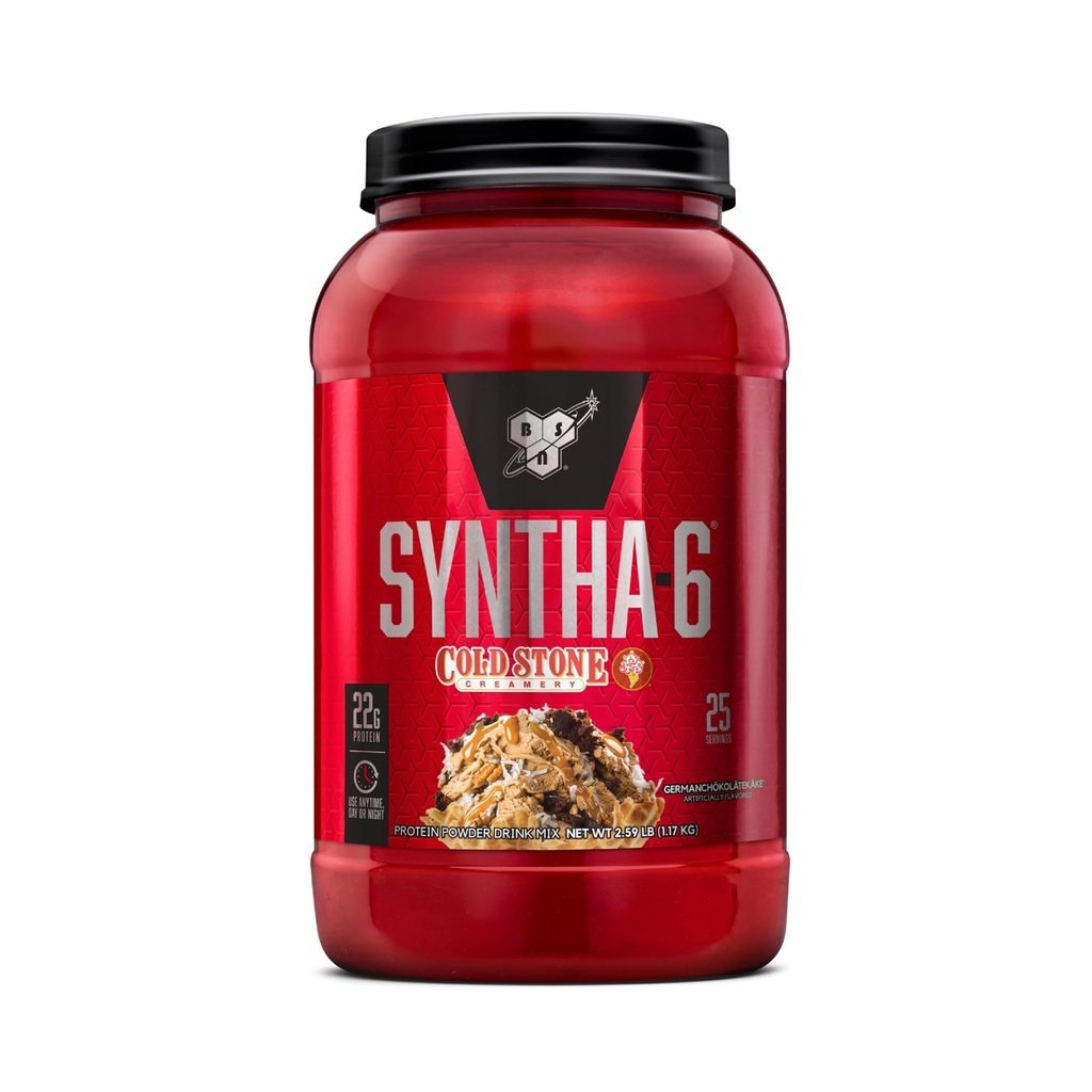 BSN Syntha-6 Whey Protein Powder, Κρύα Πέτρα Creamery- Germanchökolätekäke Flavor, Micellar Καζεΐνη, Γαλακτοπρωτεϊνη Απομονωμένη σκόνη, 25 εξυπηρετούν