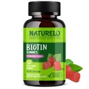 NATURELO Biotin Gummies - Υποστηρίζει υγιή μαλλιά, δέρμα & νύχια - υψηλή ισχύς 2500 mcg - μη ΓΤΟ, χωρίς γλουτένη - 60 Gummies